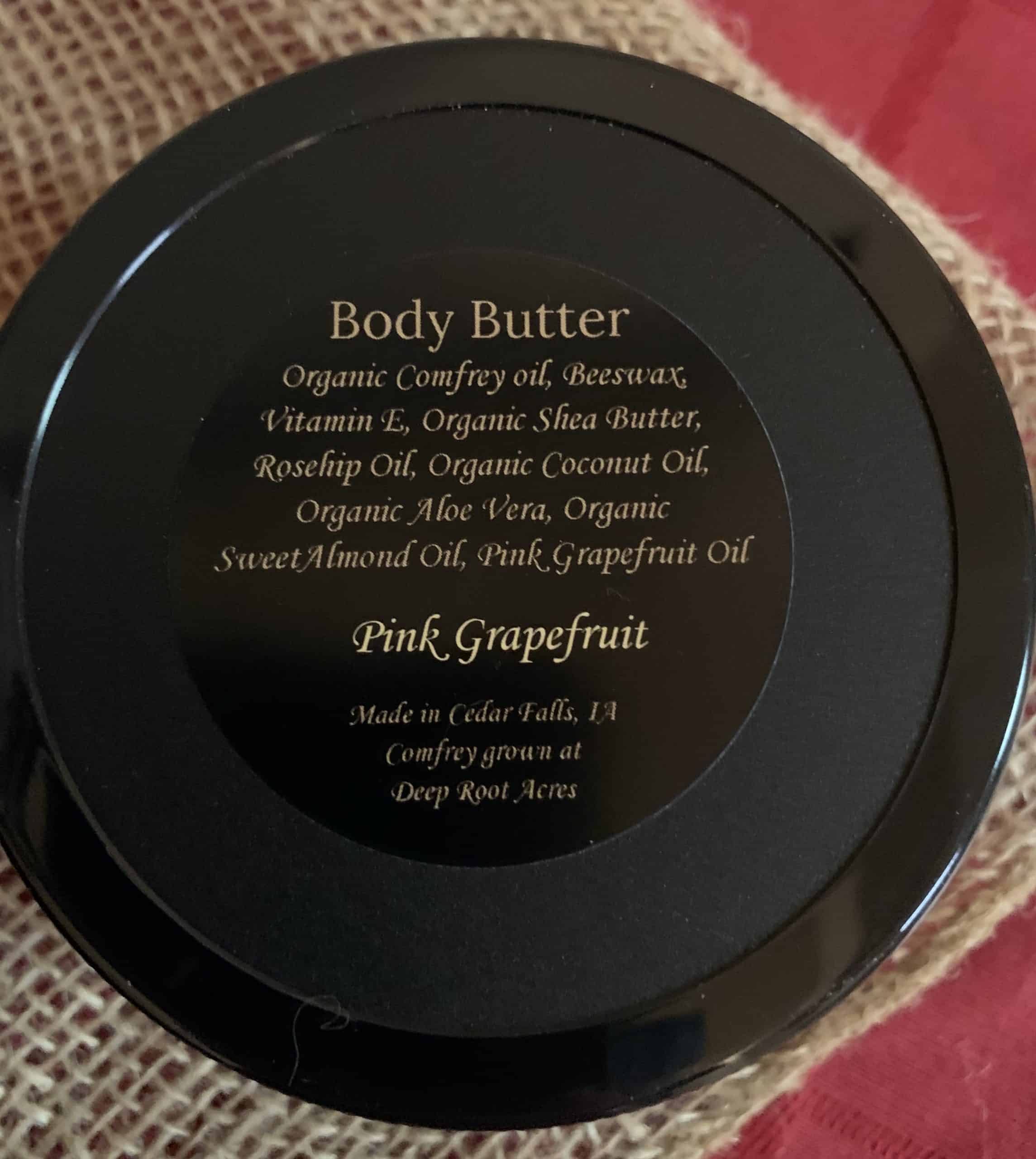 Pink Grapefruit Body Butter 8oz. Deep Root Acres